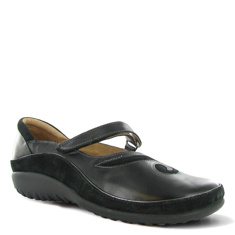 NAOT Women's Matai Maryjane Black Madras Lthr/Black Suede 6-6.5 M US, Green, Size 36 - Image 2